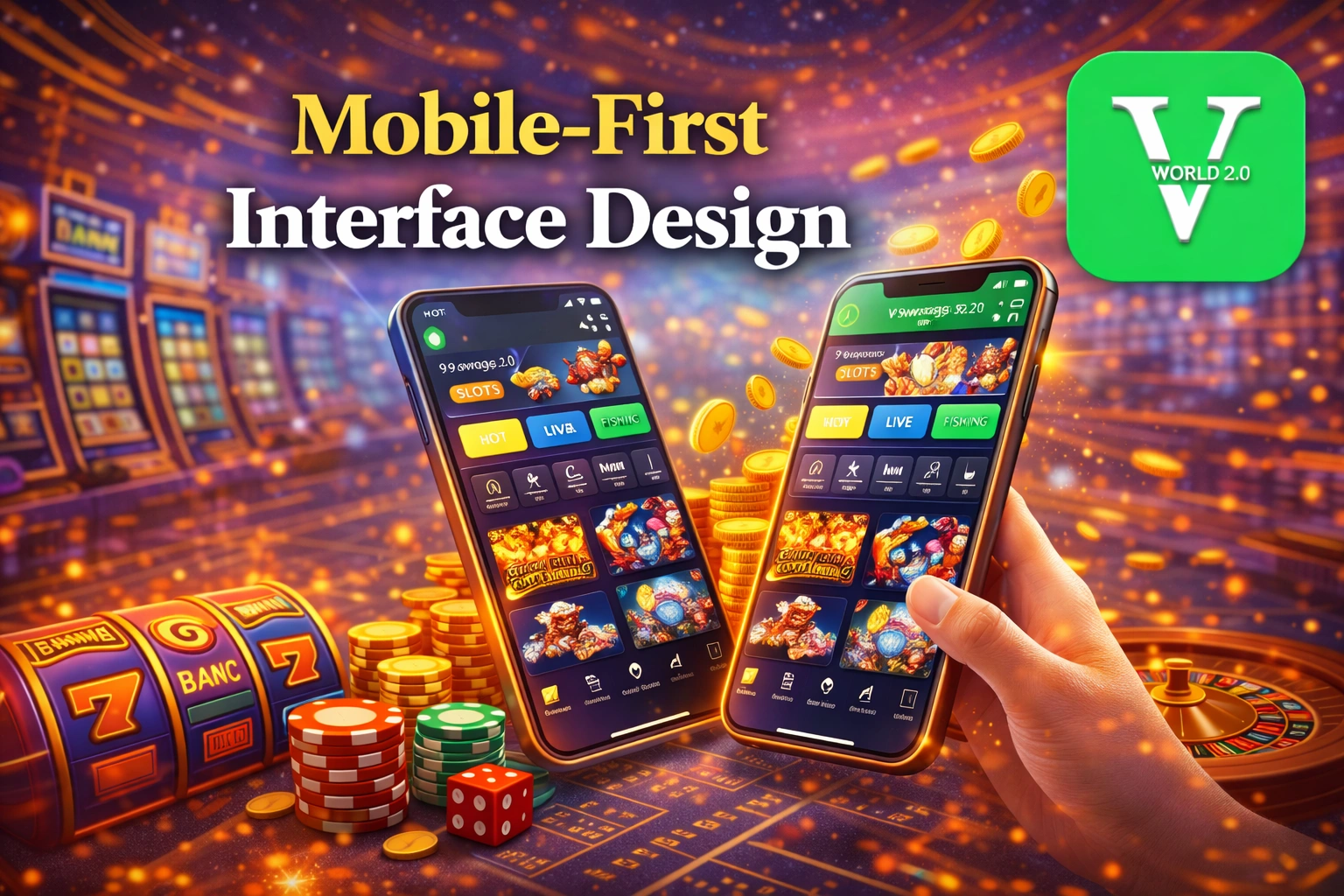 Vworld 2.0 mobile-first interface design optimized for smartphone users