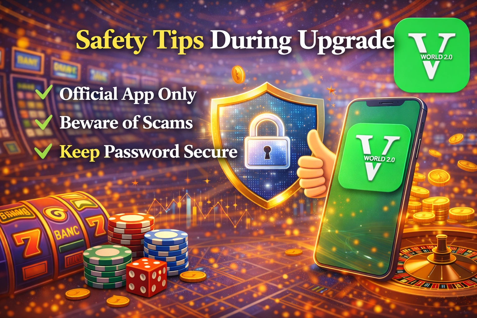 Vworld 2.0 upgrade safety tips including official app usage and scam prevention