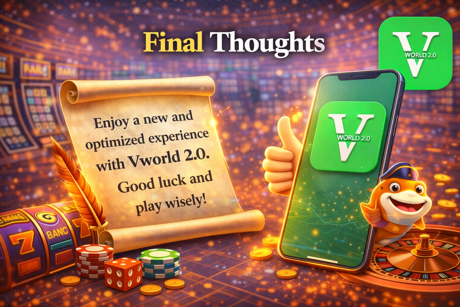 Final thoughts on Vworld 2.0 online casino upgrade and overall improvements
