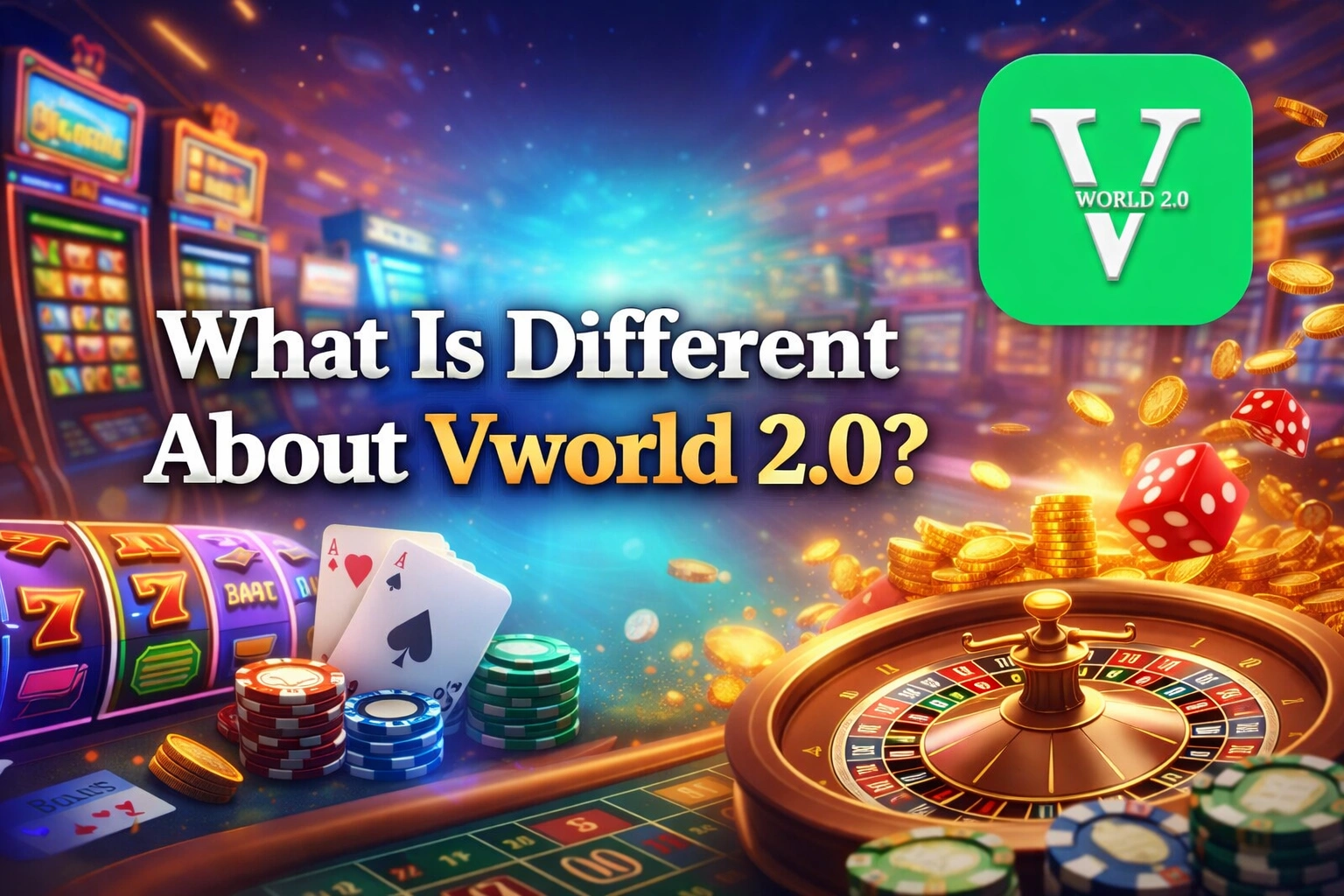 What is different about Vworld 2.0 online casino platform compared to previous version