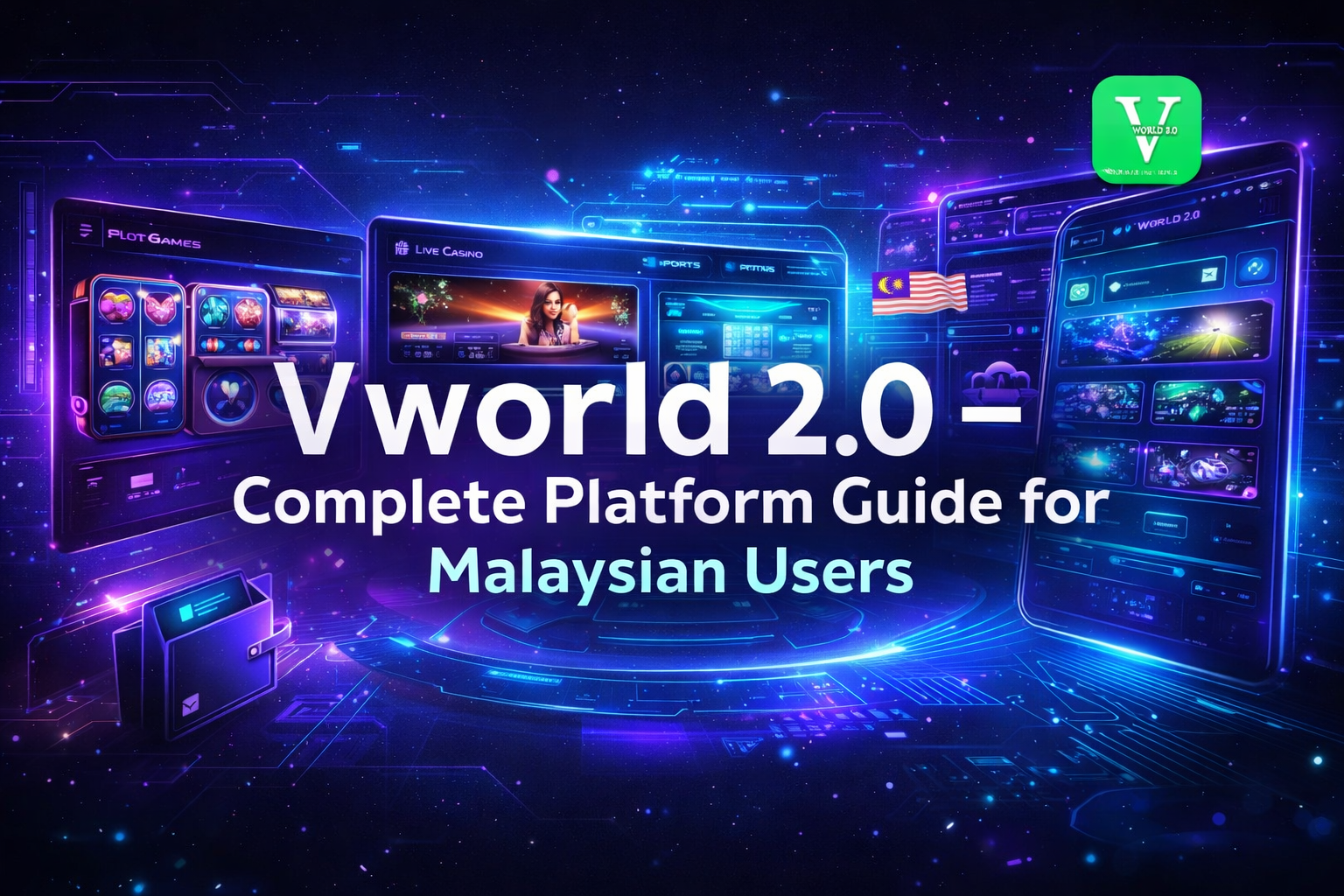 Vworld 2.0 complete platform guide for Malaysian users digital gaming ecosystem interface illustration