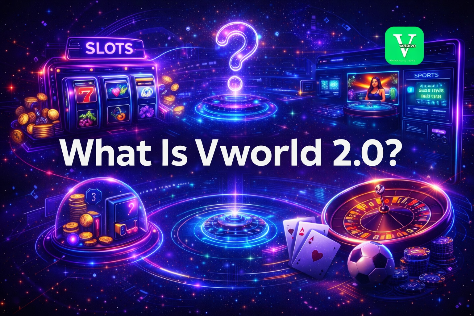 What is Vworld 2.0 online gaming platform features and casino ecosystem illustration