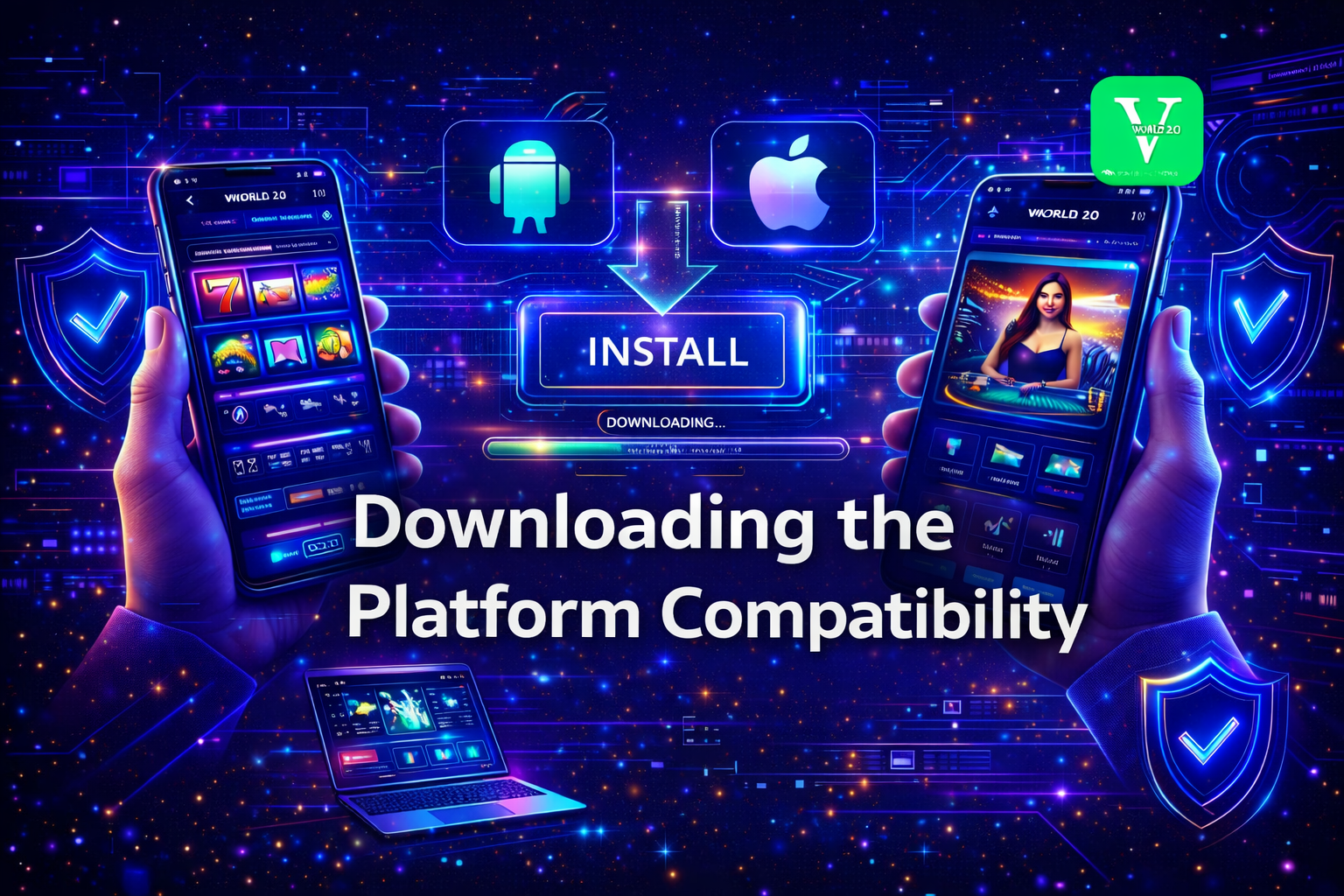 Downloading the Vworld platform safely with secure installation on mobile devices
