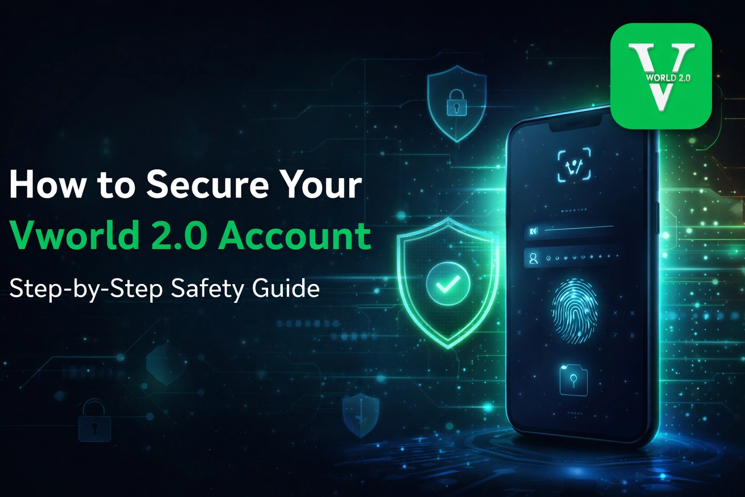 Vworld 2.0 account security guide with secure login and biometric protection