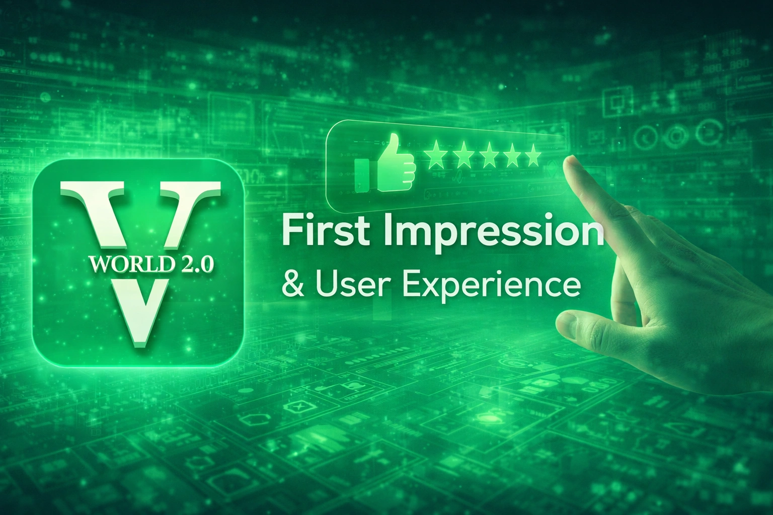 Vworld 2.0 user experience first impression interface usability and design