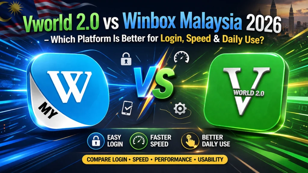 Vworld 2.0 vs Winbox Malaysia 2026 comparison showing login speed, performance and daily usability differences