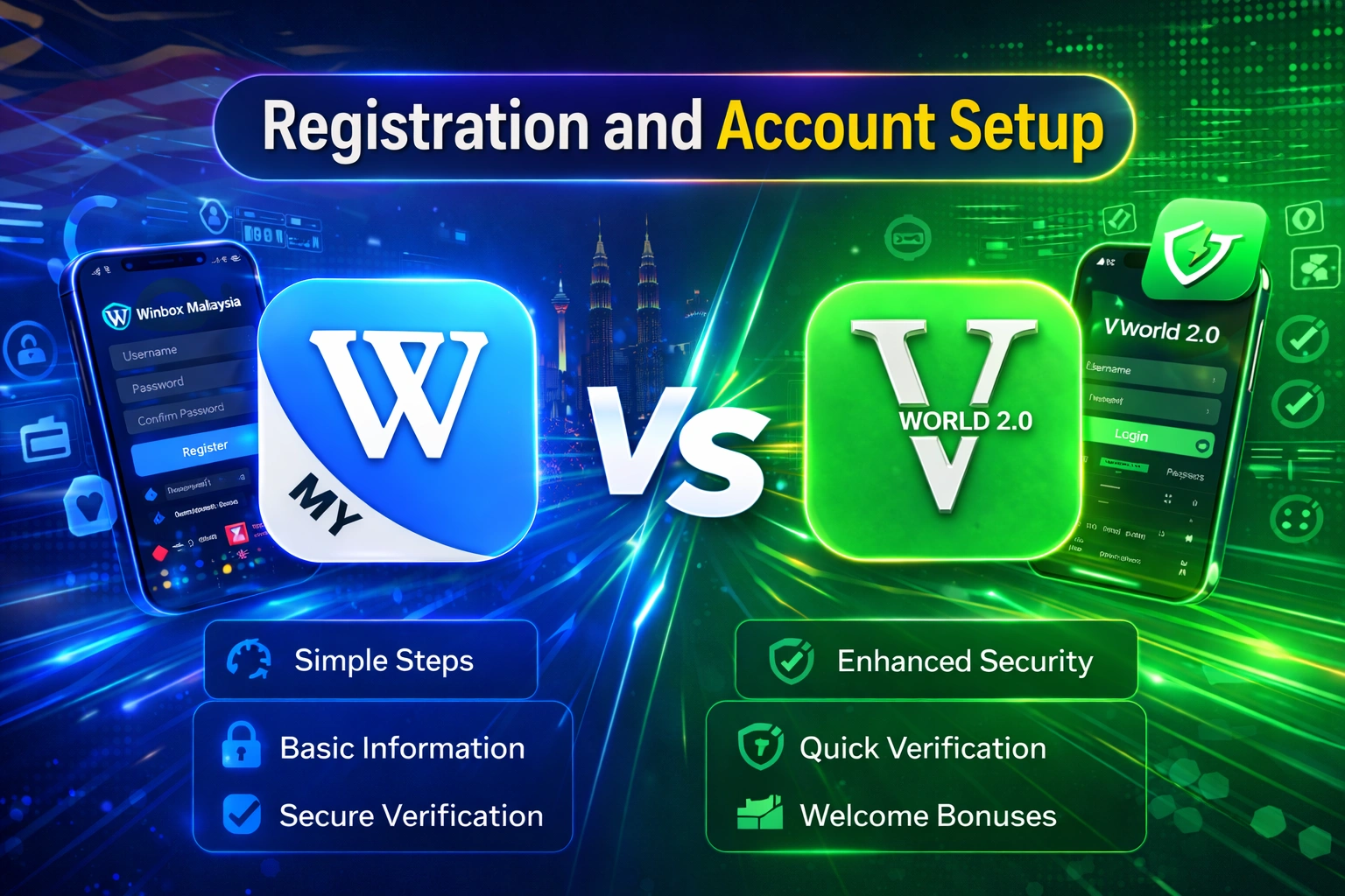 Vworld 2.0 register vs Winbox registration process comparison showing ease of setup and verification steps