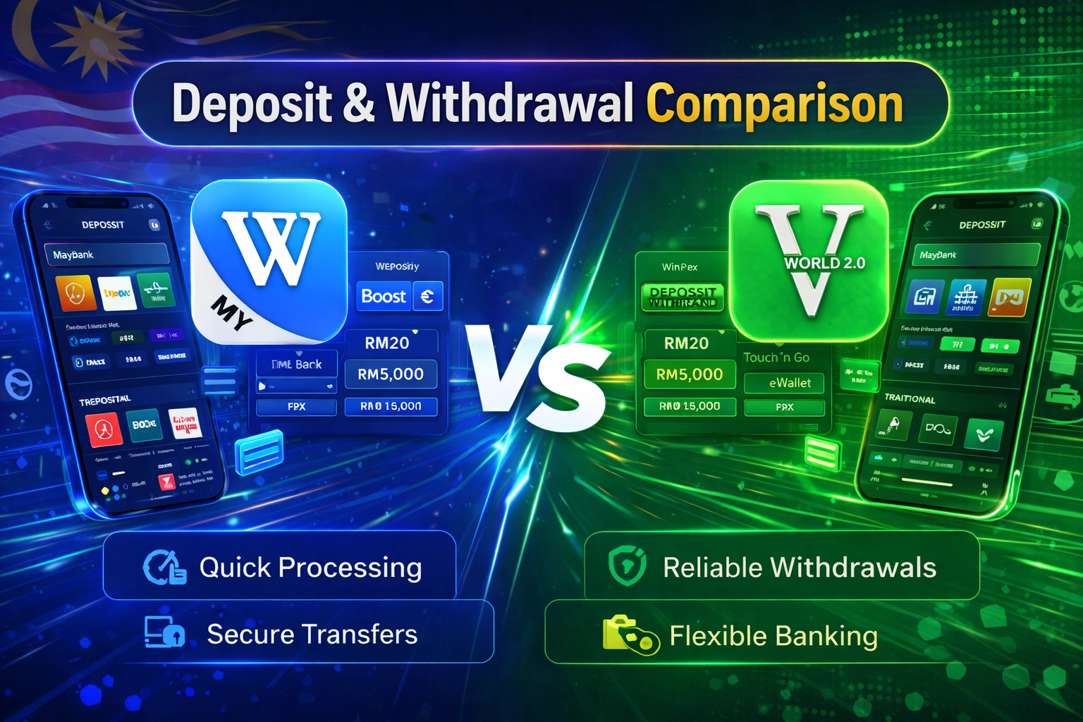 Vworld 2.0 vs Winbox deposit and withdrawal comparison showing transaction speed and reliability