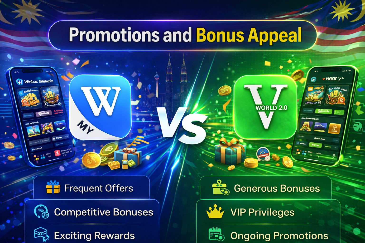 Vworld 2.0 vs Winbox promotions comparison showing bonus clarity, rewards and user appeal