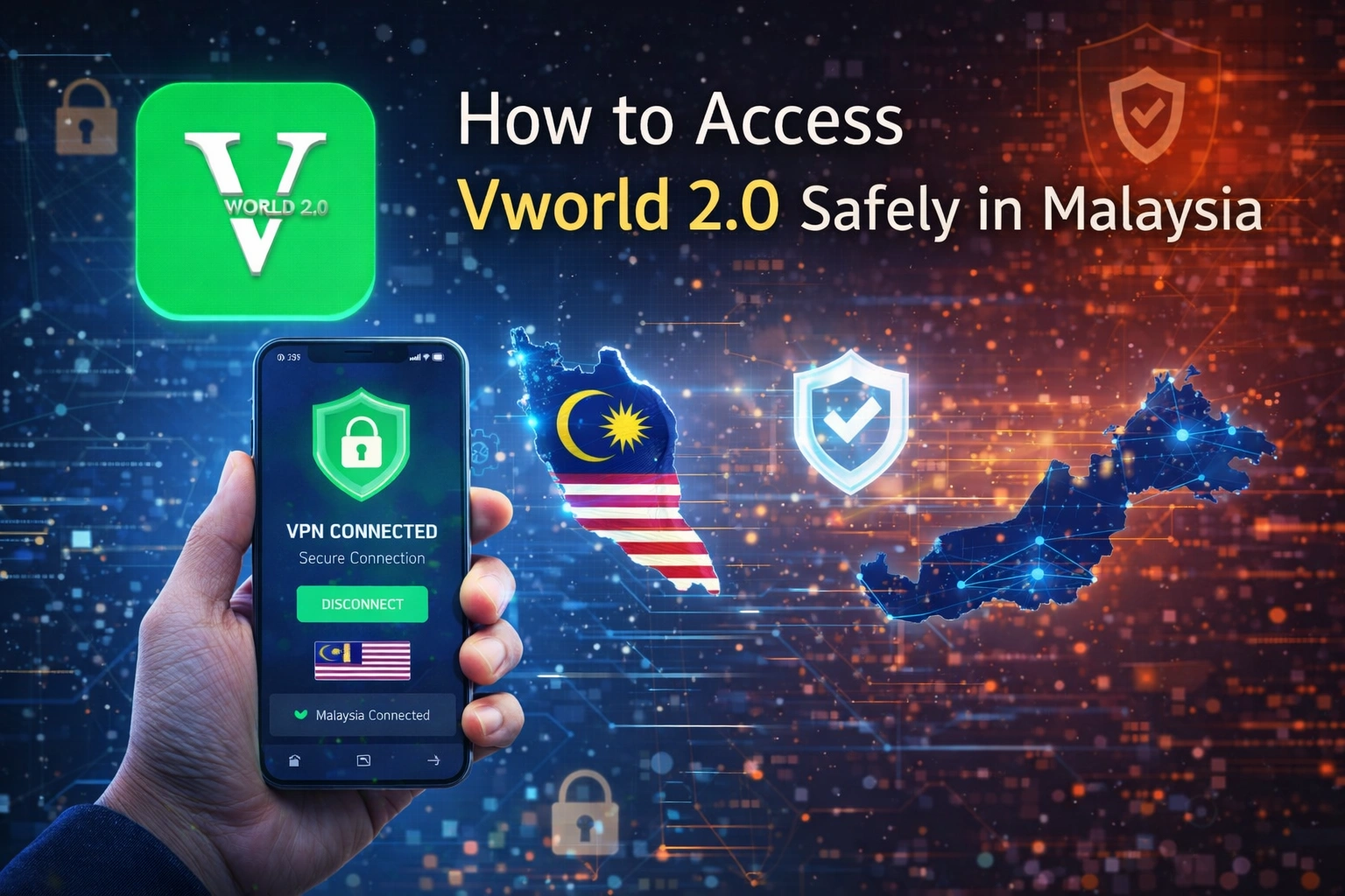 how to access Vworld 2.0 safely in Malaysia secure login guide