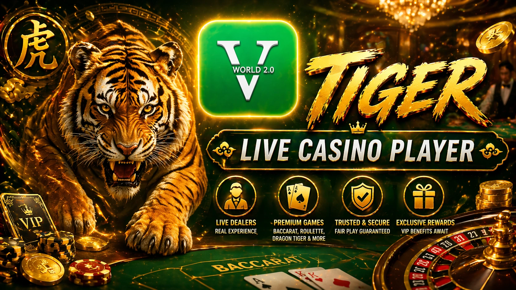 Tiger live casino player real time gameplay Malaysia