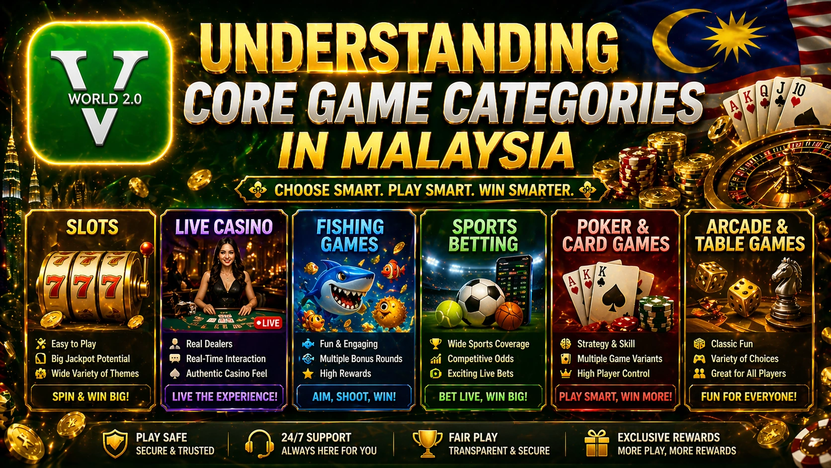 Understanding core game categories Malaysia slots live casino sports betting