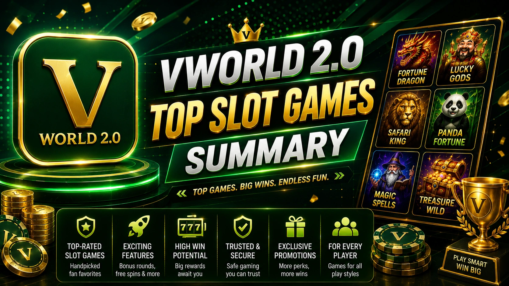 Vworld 2.0 top slot games summary and mobile gaming highlights for 2026