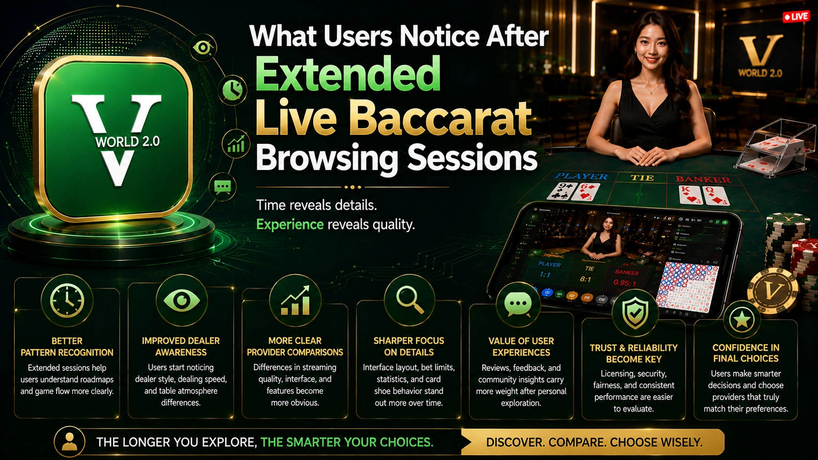 What users notice after extended live baccarat browsing sessions featuring provider comparisons, dealer awareness, gameplay quality, trust, and user experience